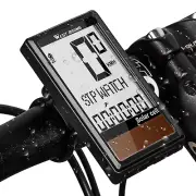 Solar Cell Wireless Waterproof Bicycle Computer Auto ON/OFF Cycling Speedometer