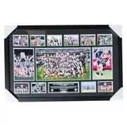 Collingwood FC 2023 PREMIERS 86CM x 56CM Team Poster Wooden Frame MEMORABILIA
