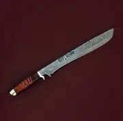 Long Bowie Knife, Battle Ready, Handmade Damascus Steel 23 Inches, With Sheath