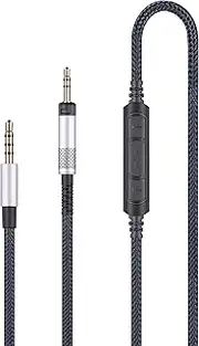 Audio Replacement Cable with In-Line Mic Remote Volume Control Only Compatible with Audio Technica ATH-M40x, ATH-M50x, ATH-M70x Headphones and Samsung Galaxy Huawei Android