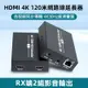 HDMI網路線RJ45 120米4K影音訊號延長器