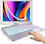 Jarttarn Rotary Type Magic Smart Bluetooth Keyboard Case for iPad 11th Generation (A16) 11 Inch 2025 (Model Number: A3355,A3356) with Trackpad Backlit Keyboard (Silver)