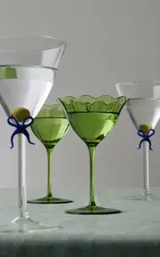 [Moda Domus] Set-of-Two Handmade Martini Glasses