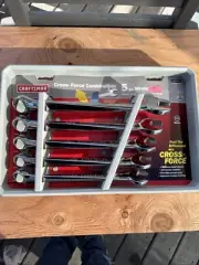 Craftsman USA Nos 5pc Large Metric Cross Force Combination Wrench Set MINT 46528
