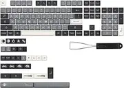 Byttlerom 133 Keys Keyca Double Shot PBT Keycaps Replacement Parts for Mechanical Keyboard 6.25/7u Spacebar