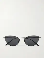 [Oliver Peoples] Oliver Peoples - + Khaite 1991c D-frame Metal Sunglasses - Black - One size One size Black
