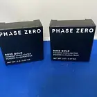 {Z7} 2x Phase Zero ROSE GOLD highlighter powder new in package .07 oz