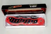 Frost Cutlery Fire Fighter Knife New in Box 4.5 inch lockback stainless blade