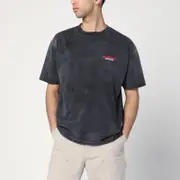 [New Amsterdam Surf Association] Faded black T-shirt with logo prints M Black