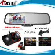 4.3" Car Rear View Mirror Monitor+Bracket+170° Night Vision Reversing Camera Kit