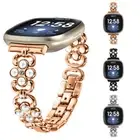 Stainless Steel Bracelet Watch Link Band Strap for Fitbit Versa 4 3 Sense 2
