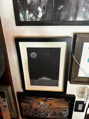 nick blinko White on Black seascape painting, rudimentary peni 2015