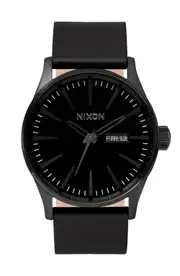 Nixon The Sentry Leather Strap Watch, 42mm