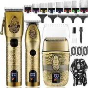 Professional Hair Clippers Electric Head Razor Shaver Trimmer for Nose Body Face Moustache Beard Cordless Barber Salon Grooming Kit for Men Husband Father