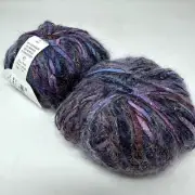 Trendsetter Yarns 2 x 50g Balls of Tiffany #1722 31% Mohair Purple Blue Soft
