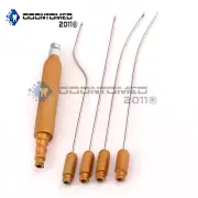 Cannulas Malleable Plastic Surgical Instruments 1.8mm GOLD Curved