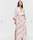 Women’s PETER ALEXANDER Stripe Satin Dressing Gown Size XS/S (NEW) RRP $149