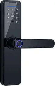 Mingzhe Tuya Smart Lock - Fingerprint Electronic Deadbolt With Handle and Keypad - Compatible With Tuya APP