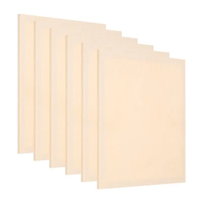 6 Pack Wood Panel Board, 4.7"x4.7" Unfinished Wood Canvas Square Wooden