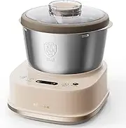 Upgrade Electric Dough Maker with Ferment Function, Microcomputer Timing, 2 Types of Dough Mixing Methods, Face-up Touch Panel, 304 Stainless Steel, 5L, 200W (AU Adapter)