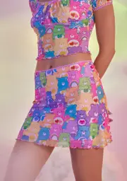 [Dolls Kill x Care Bears] Dream Chaser Mesh Mini Skirt