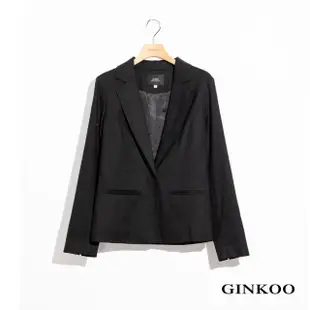 【GINKOO 俊克】棉麻西裝外套