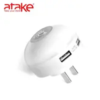 在飛比找momo購物網優惠-【ATake】3.4A USB充電器(充電器+小夜燈)