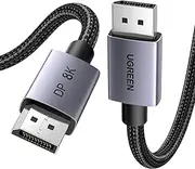 UGREEN VESA Certified DisplayPort 1.4 Cable 3M, Aluminum 8K@60Hz, 4K@240Hz, Support 32.4Gbps HDR, FreeSync G-Sync, Braided DP Cord for HDTVs, PC Graphics, Gaming Monitor