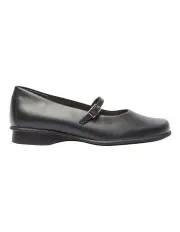 [Easy Steps] Katrina Flat Leather Shoes in Navy