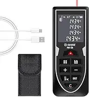 SG SURGOAL Laser Measure 120m/393.7ft Li-on Rechargeable Digital Laser Measurement Tool Distance Measuring Tape with Angle Sensor for Area Volume Pythagoras Mode