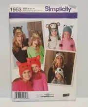 Simplicity 1953 Sewing Pattern Misses and Childs hats in 3 sizes Uncut