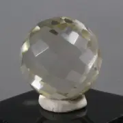 230.40ct Lemon Quartz Gem Cut Ball Gemstone Faceted Sphere Crystal Yellow 13