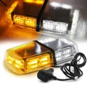 FOXCID 36 LED White Amber Flashing Emergency Warning Strobe Light Bar Roof Top