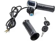 ZAPYVET High-end Electric Bike Throttle 24V 36V48V Accelerator E-Bike/Electric Scooter Accessory Throttle Handlebar with LED Display Electric Scooter Display Screen(48V SM Pin)