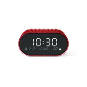 Lexon Ray Clock Lcd Alarm Clock With Temperature / Humidity Display - Red