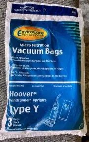 Enviro Care Hoover Wind Tunnel Type Y Bags - 3 Pack - Micro Filtration