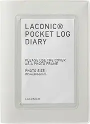 Laconic LPL03-WH Notebook, Pocket Log Diary, Day Free B7 Transformation, PVC Cover with Pockets, White