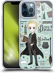 Head Case Designs Officially Licensed Harry Potter Draco Pattern Deathly Hallows XXXVII Gel Case [Military Grade Protection] Compatible with Apple iPhone 12 Pro Max
