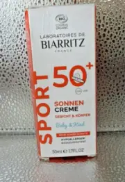 SPORT 50+ UVA baby & kind Hypoallergenic 50ml Brand BIARRITZ Made in FRANCE