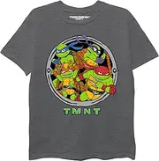 [TEENAGE MUTANT NINJA] Boys' TMNT Mutant Mayhem Movie Sewer Character Group T-Shirt-Leo, Donnie, Raph, Mikey