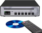 SMSL VMV PL100 HiFi CD Player for Home, CS43131 Decoding Chip CD Transport, Headphone Amplifier with RCA/3.5mm Headphone/Optical/Coaxial Digital Output, Black
