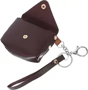 [Veemoon] Mini Wallet Keychain with Lobster Clasp Portable Purse for Women Cute Pu Leather Pouch Stylish Bag Charm and Key Holder Compact Design for Easy Carrying