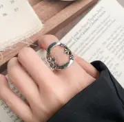 Vintage 925 Sterling Silver Cross Ring Exaggerated Cross Ring