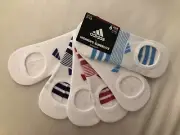 NWT Women's Adidas Superlite Super No Show Sneaker Socks, 6 Pairs, White(5-10)