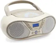 Soft Grey Portable CD Player CD-R/CD-RW/CD-MP3 Playback FM Radio USB Port Stereo