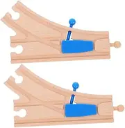 Wooden Train Track Intersections Blue Track Change Connectors Accessories