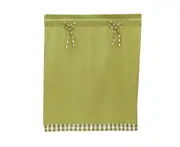 Solid Color Bows Kitchen Short Curtain Window Valance Drape Home Balcony Decor-Green