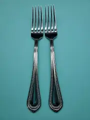 WALLACE CHATHAM BEAD Dinner Forks Set of 2