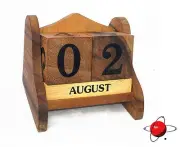 Calendar Wood Block 3D - NEW Home Office Kitchen Court Church Pew
