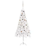 1.8m Artificial Christmas Tree with 150 LEDs, Easy Assembly Christmas Tree with Metal Stand and 230 Tips Decor for Home,